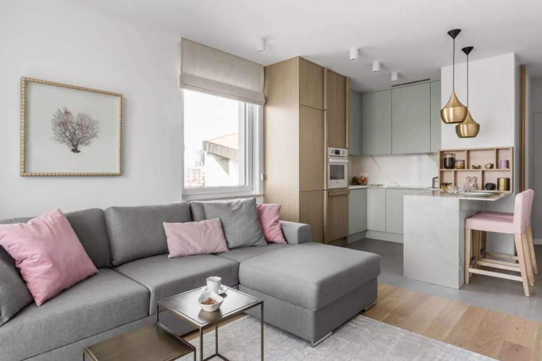 Jak urządzić mały salon z kuchnią: 10 sprytnych rozwiązań